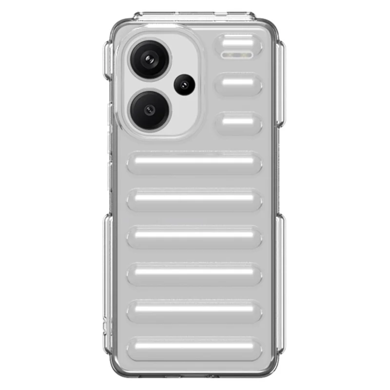 Capsule Series for Xiaomi Redmi Note 13 Pro+ 5G Case Anti-drop Ribbed TPU Phone Cover - Transparent