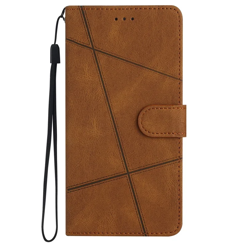 For iPhone 16 Pro Case Crazy Horse Texture PU Leather Wallet Stand Telefoonhoes - Bruin