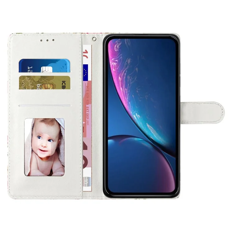 Pour Motorola Moto E14 4G / G04 4G / G04s 4G / G24 4G Coque 3D Motif Antichoc Portefeuille en Cuir - Fleur d'Abricotier