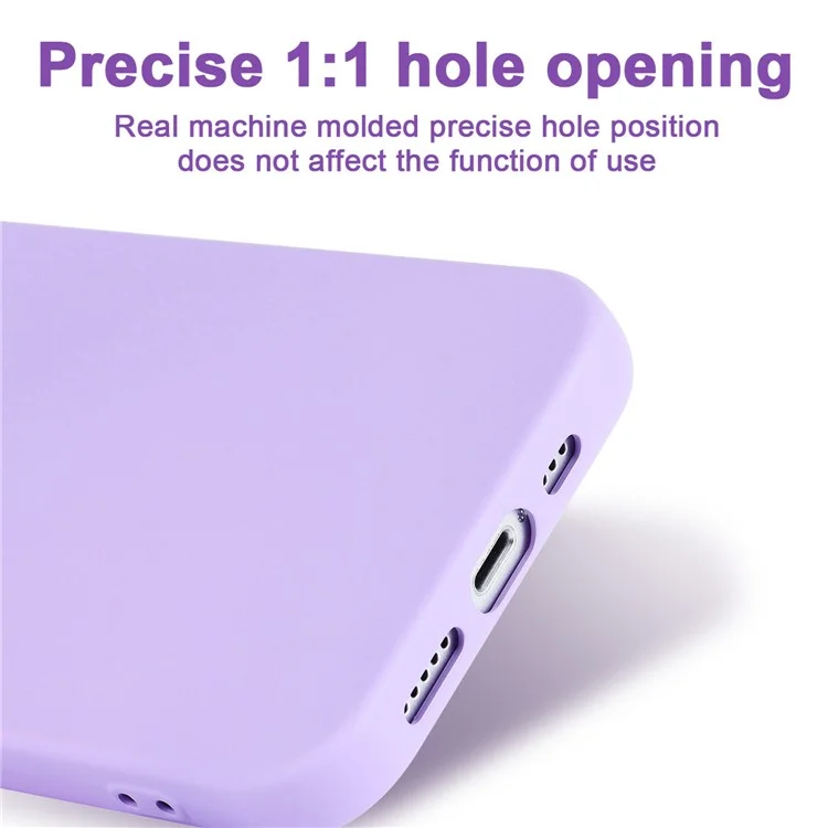 Rubberized Phone Cover For iPhone 13 6.1 inch, Anti-wear 2.2mm Thickness Soft TPU Protective Phone Case with Fiber Lining - Black
