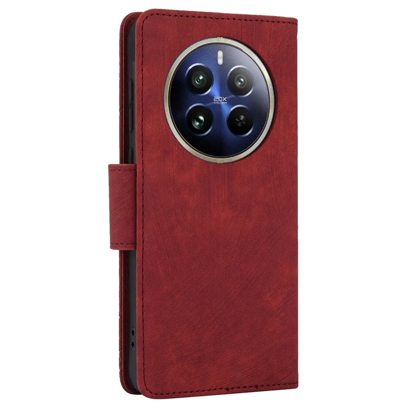 SY-001 For Realme 12 Pro 5G / 12 Pro+ 5G Case with Wrist Strap Butterfly Flower Leather Phone Cover Folio Wallet - Red