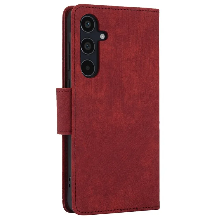 SY-001 Per Custodia Samsung Galaxy A35 5G Caso Farfalla Fiore Portafoglio Flip Pelle - Rosso