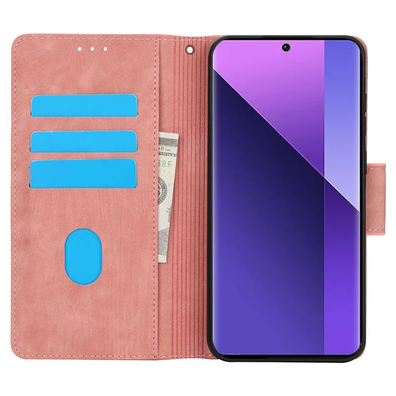 SY-001 For Xiaomi Redmi Note 13 Pro+ 5G Phone Case Pattern Imprint Anti-Scratch Leather Flip Cover - Pink