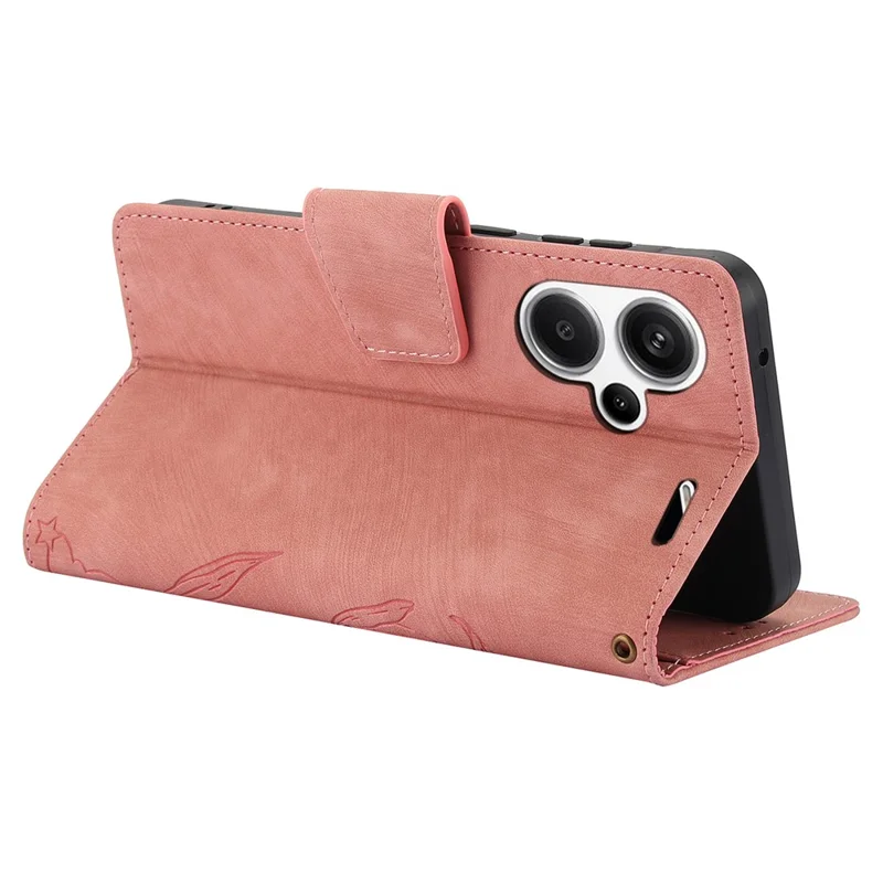 SY-001 For Xiaomi Redmi Note 13 Pro+ 5G Phone Case Pattern Imprint Anti-Scratch Leather Flip Cover - Pink