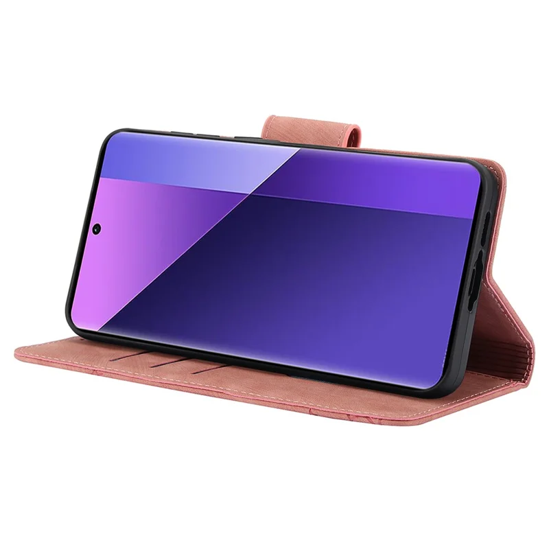 SY-001 For Xiaomi Redmi Note 13 Pro+ 5G Phone Case Pattern Imprint Anti-Scratch Leather Flip Cover - Pink