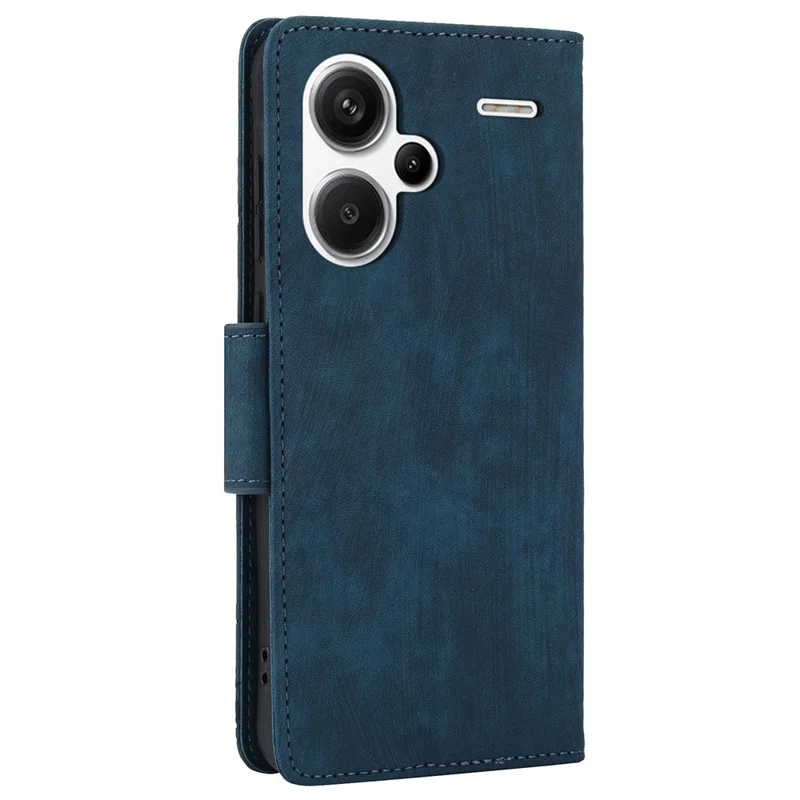 SY-001 For Xiaomi Redmi Note 13 Pro+ 5G Phone Case Pattern Imprint Anti-Scratch Leather Flip Cover - Blue