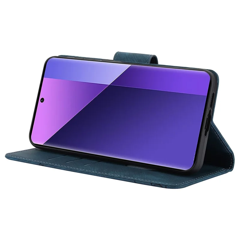 SY-001 For Xiaomi Redmi Note 13 Pro+ 5G Phone Case Pattern Imprint Anti-Scratch Leather Flip Cover - Blue