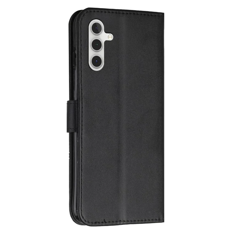 Para Samsung Galaxy M55 5G / C55 5G Funda de teléfono Antiarañazos Cuero PU Soporte Cartera Cubierta - Negro