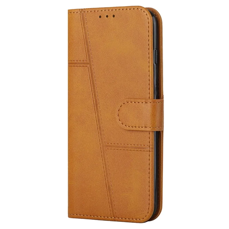 For Samsung Galaxy M55 5G / C55 5G Phone Case Anti-scratch PU Leather Stand Wallet Cover - Yellow