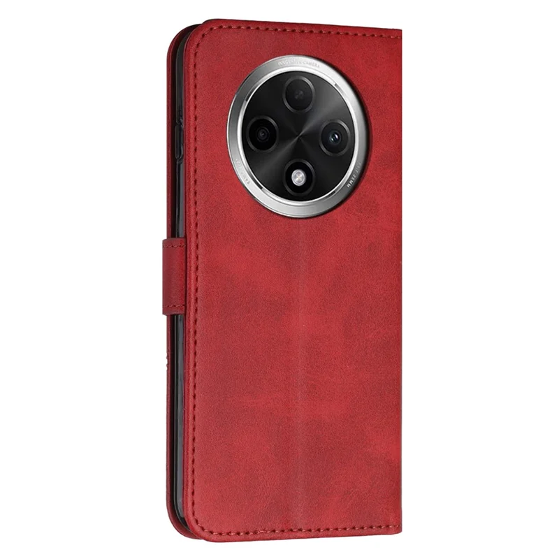 For Oppo A2 Pro 5G / A3 Pro (China) 5G Phone Case Anti-Scratch PU Leather Stand Wallet Cover - Red