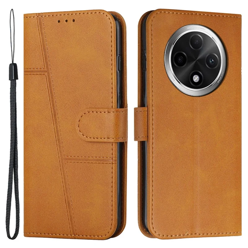 For Oppo A2 Pro 5G / A3 Pro (China) 5G Phone Case Anti-Scratch PU Leather Stand Wallet Cover - Yellow