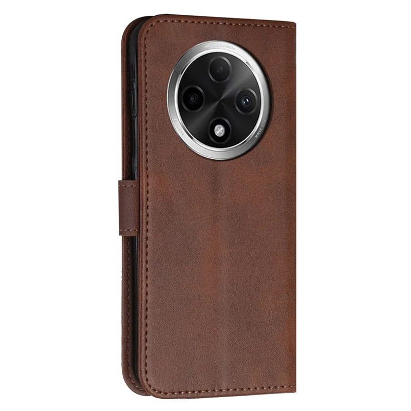 For Oppo A2 Pro 5G / A3 Pro (China) 5G Phone Case Anti-Scratch PU Leather Stand Wallet Cover - Brown