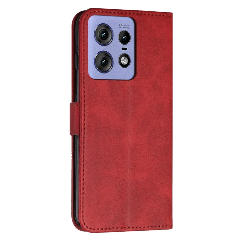 For Motorola Edge 50 Pro 5G Case Leather Wallet Shockproof Phone Cover - Red
