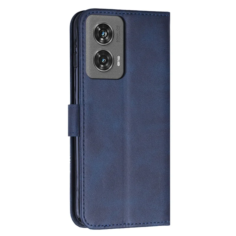 For Motorola Edge 50 Fusion 5G Case PU Leather Wallet Magnetic Clasp Phone Cover - Sapphire