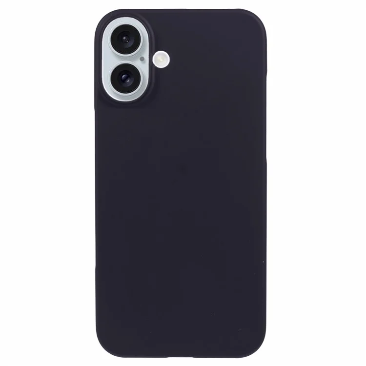 Funda para iPhone 16 Plus, tacto suave, mate, resistente a arañazos, cubierta de teléfono de plástico duro - Negro