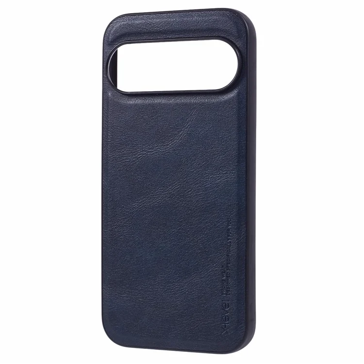 X-LEVEL Bojue-3 Series For Google Pixel 9 / 9 Pro Cell Phone Case PU Leather Coated TPU Cover - Blue