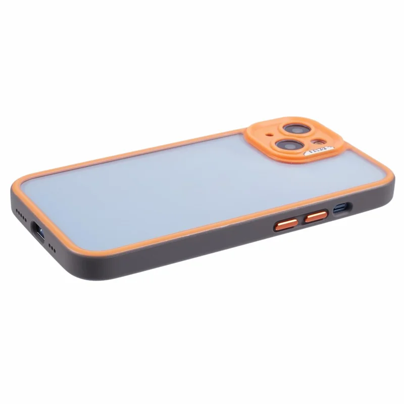 For iPhone 15 Plus Case Precise Lens Cutout TPU+Acrylic Anti-Drop Cell Phone Cover - Orange