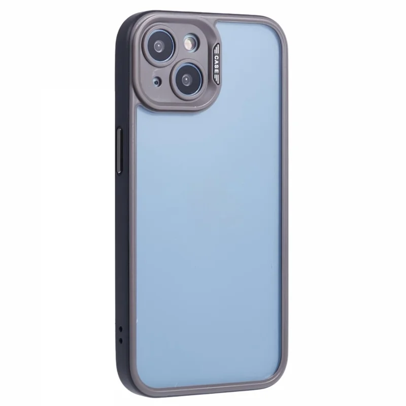 For iPhone 15 Plus Case Precise Lens Cutout TPU+Acrylic Anti-drop Cell Phone Cover - Titanium Grey