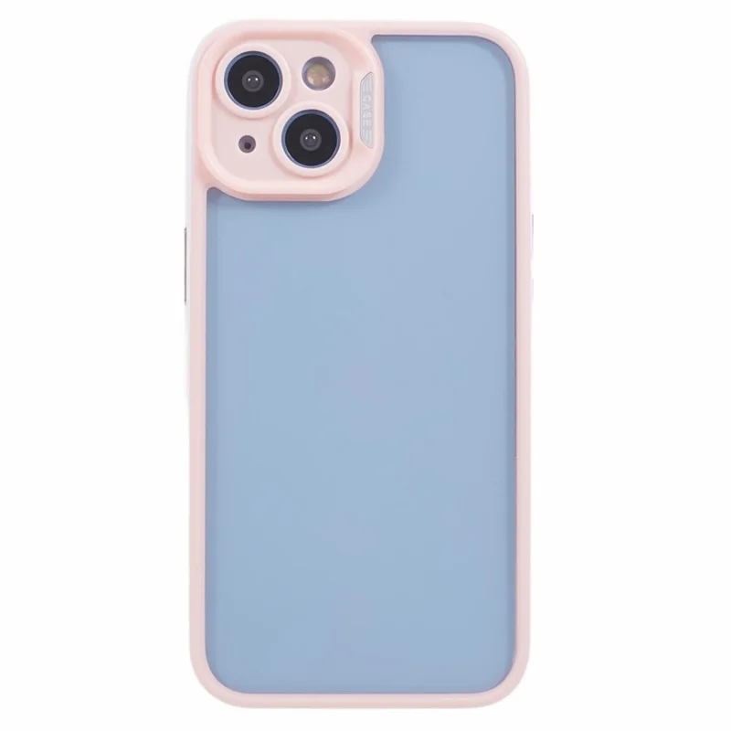 For iPhone 15 Plus Case Precise Lens Cutout TPU+Acrylic Anti-drop Cell Phone Cover - Pink