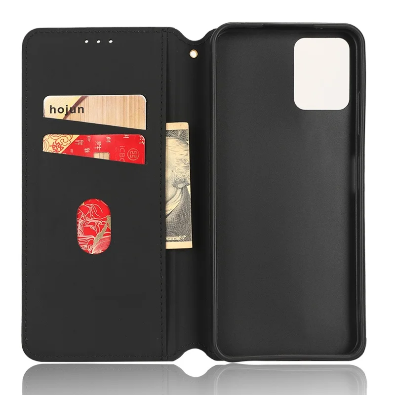 For T-Mobile REVVL 6 Pro 5G 5G / Telekom T Phone Pro 5G / T-Mobile T Phone Pro 5G Rhombus Pattern Imprinted PU Leather Case Wallet Stand Magnetic Auto-absorbed Flip Protective Cover -  Red