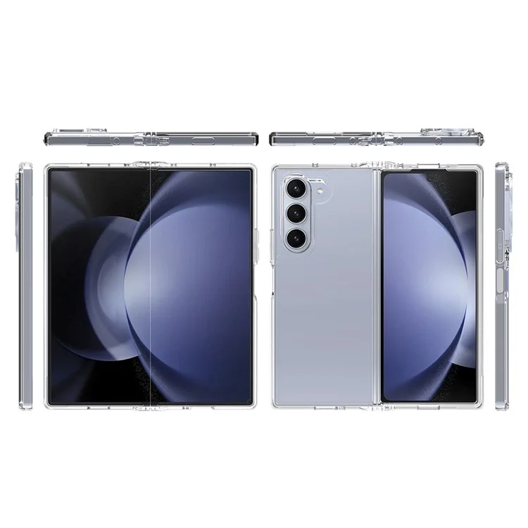 For Samsung Galaxy Z Fold6 5G Clear Case TPU+Acrylic Anti-Scratch Phone Cover