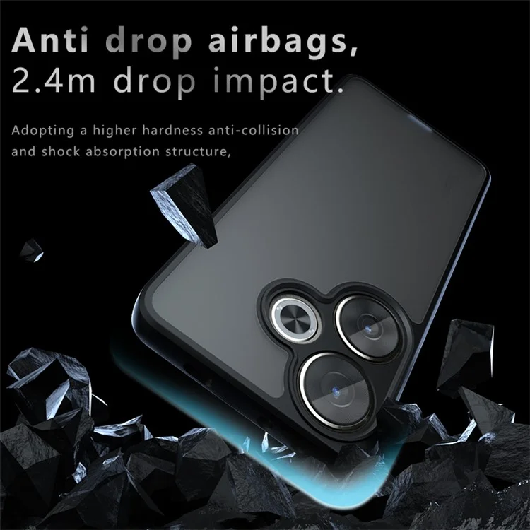 Pour Xiaomi Poco F6 5G / Redmi Turbo 3 5G Étui TPU + PC Anti-rayures Matte Phone Cover