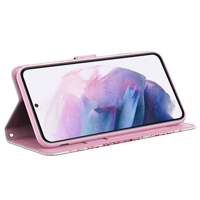 For Samsung Galaxy M13 4G PU Leather Flip Wallet Phone Case Stand Feature 3D Pattern Printing Magnetic Protection Phone Cover with Strap - Wish Tree