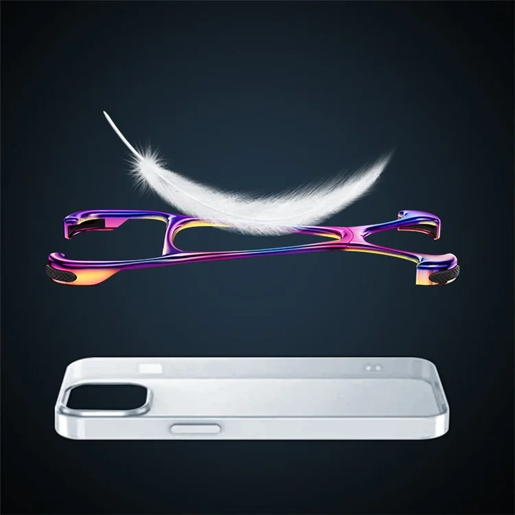 For iPhone 15 Pro Metal Bumper Case Frameless Zinc Alloy Phone Cover - Colorful