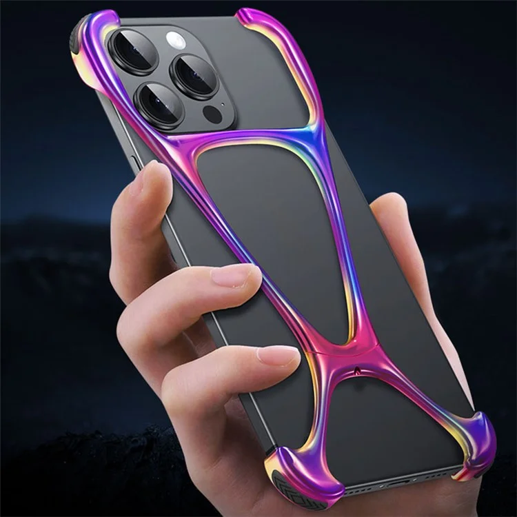 Чехол-бампер для iPhone 14 Pro Max из цинкового сплава, металлический чехол без рамки - Colorful