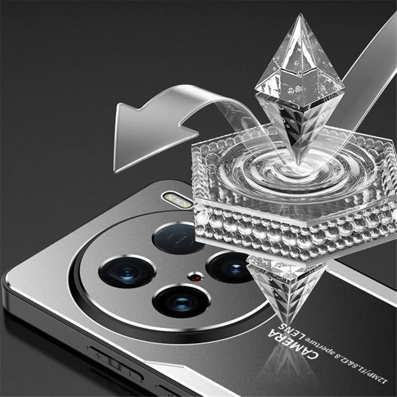 Per vivo X100 Ultra 5G Custodia antiurto in lega di alluminio+TPU+PC Custodia per cellulare - Argento