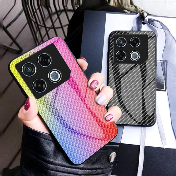 For Infinix GT 20 Pro 5G Case Tempered Glass Shockproof Phone Cover - Golden Fiber