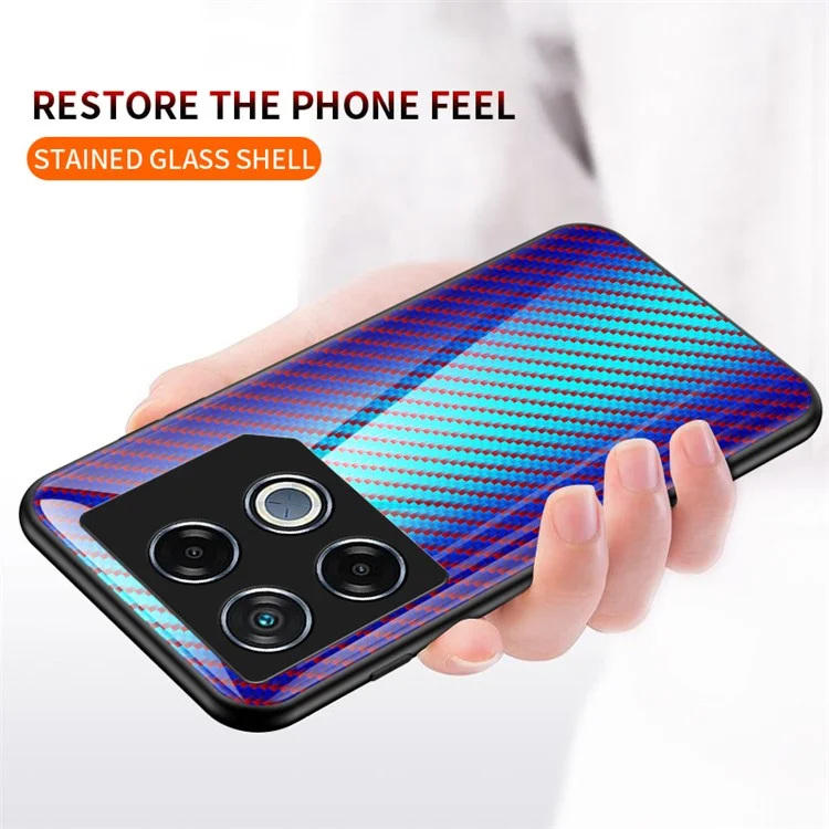 For Infinix GT 20 Pro 5G Case Tempered Glass Shockproof Phone Cover - Golden Fiber