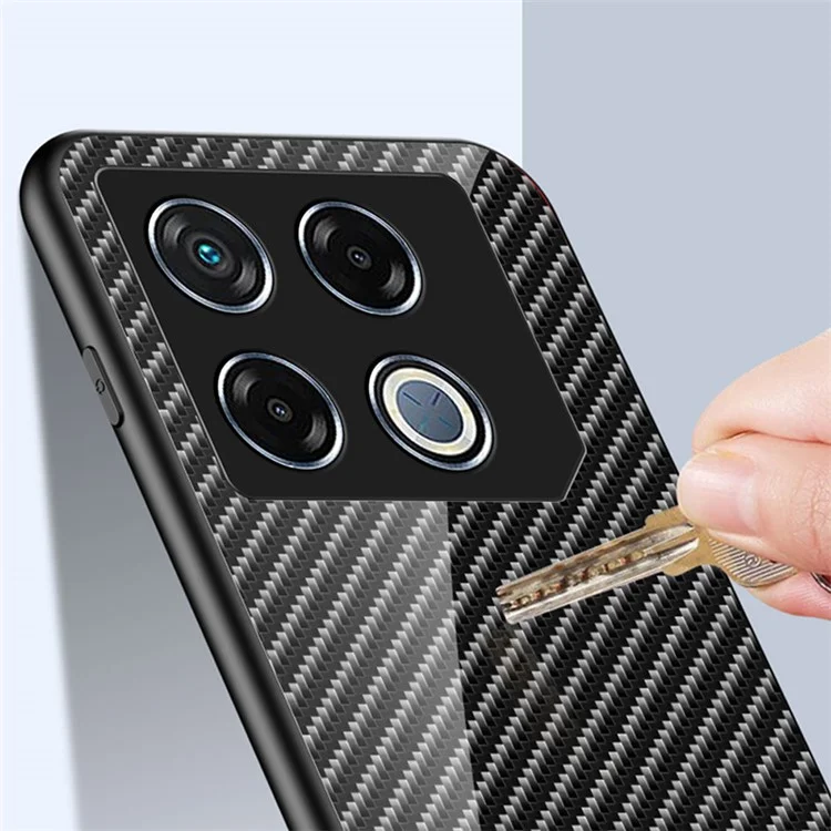 For Infinix GT 20 Pro 5G Case Tempered Glass Shockproof Phone Cover - Golden Fiber
