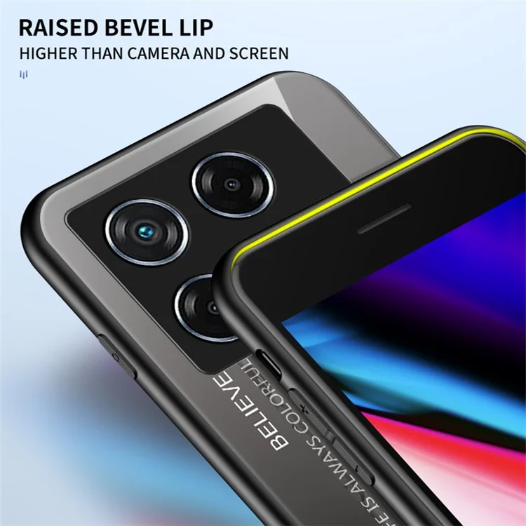 Pour Infinix GT 20 Pro 5G Étui en verre trempé PC + TPU Coque de protection pour téléphone - Dégradé rouge noir