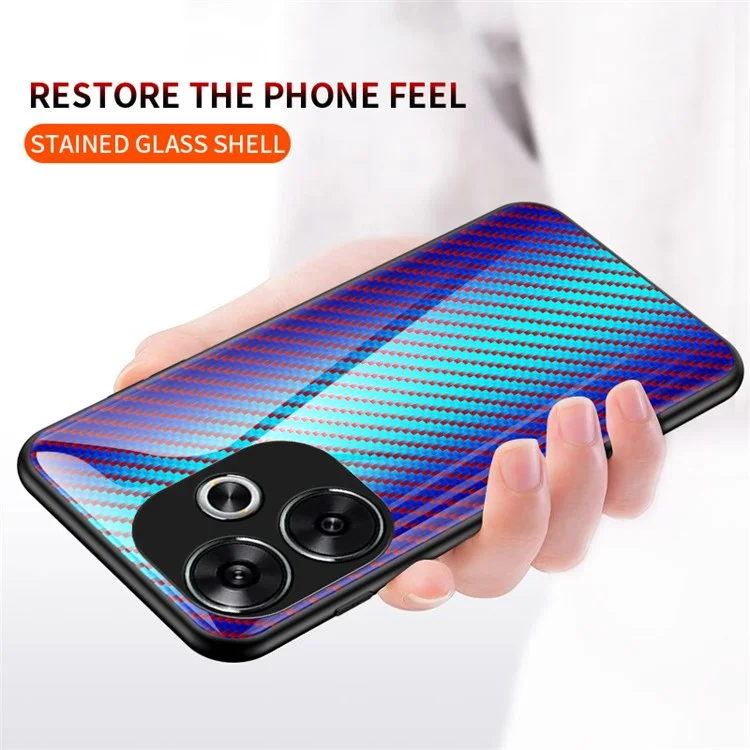 For Xiaomi Redmi Turbo 3 5G Case Tempered Glass Shockproof Phone Cover - Colorful Fiber
