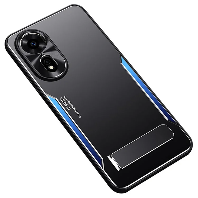 Für Huawei nova 12 SE 4G / nova 11 SE Hülle Aluminiumlegierung + TPU Handyhülle mit Ständer - Blau