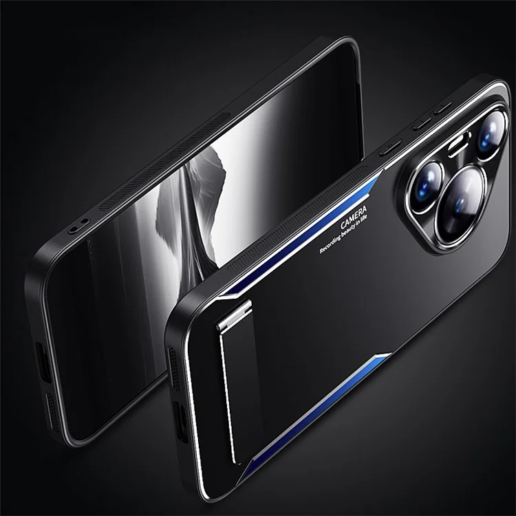 Для Huawei Pura 70 Pro / Pura 70 Pro+ Чехол Поддержка Подставка Алюминиевый Сплав + TPU Чехол для Телефона - Золотой