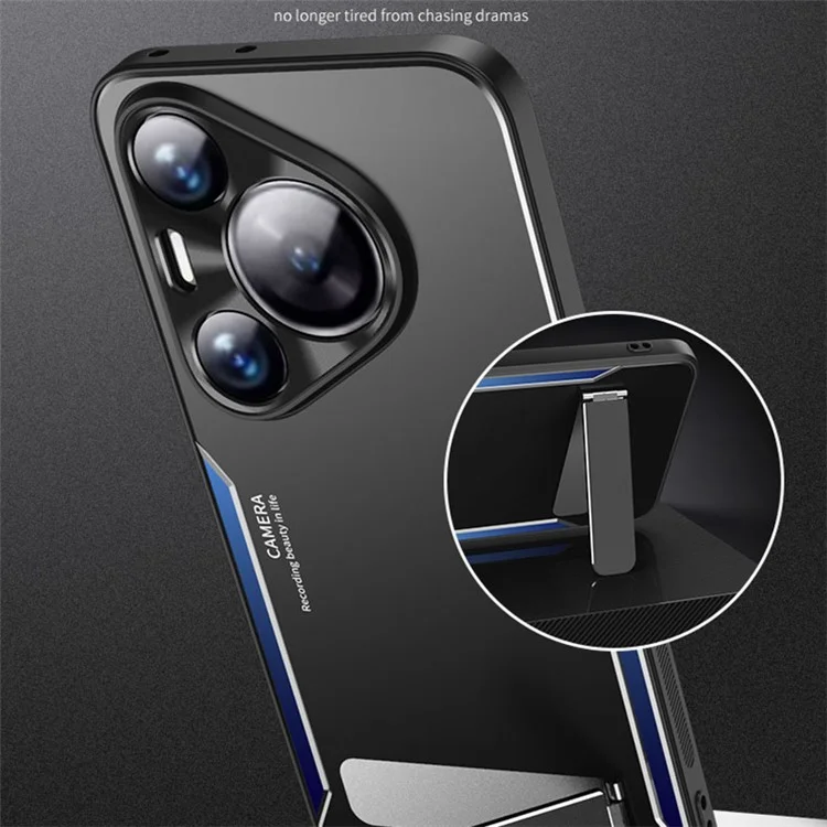 Для Huawei Pura 70 Pro / Pura 70 Pro+ Чехол Поддержка Подставка Алюминиевый Сплав + TPU Чехол для Телефона - Золотой