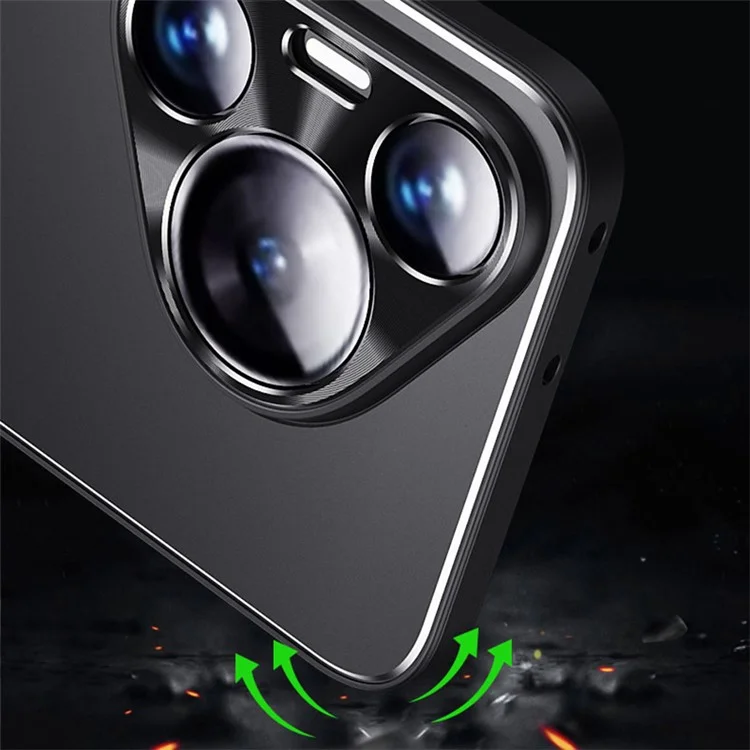 Для Huawei Pura 70 Pro / Pura 70 Pro+ Чехол Поддержка Подставка Алюминиевый Сплав + TPU Чехол для Телефона - Золотой