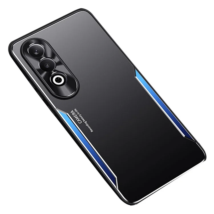 Capa de Telefone Celular para Oppo K12 Alumínio Liga de Alumínio+TPU Capa Traseira à Prova de Choques - Azul
