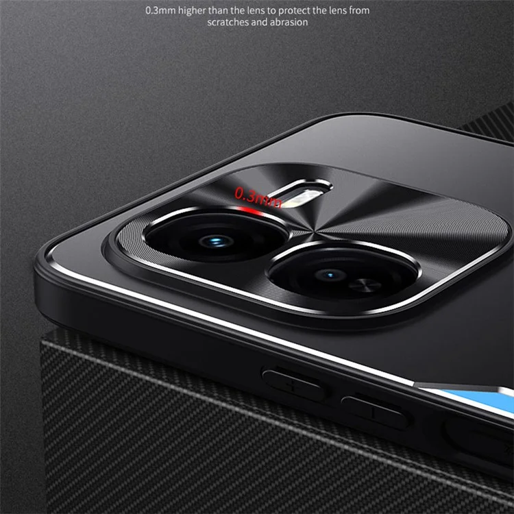 Capa para vivo iQOO Z9x 5G, Atacado Ligas de Alumínio + TPU Capa Protetora de Choque - Dourada