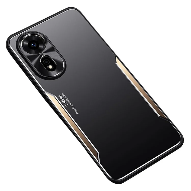 Para o Hi nova 12 SE Case Stylish Aluminium Alloy+TPU Drop-Proof Phone Cover - Gold