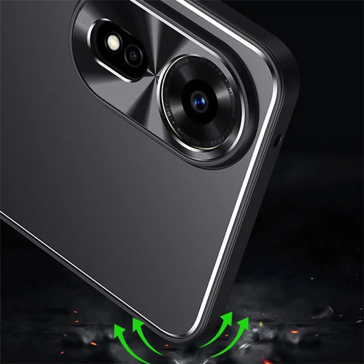 Para o Hi nova 12 SE Case Stylish Aluminium Alloy+TPU Drop-Proof Phone Cover - Gold