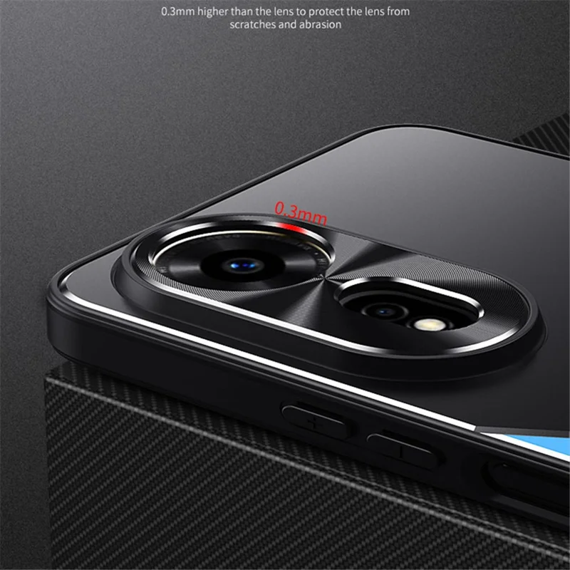 For Hi nova 12 SE Case Stylish Aluminium Alloy+TPU Drop-proof Phone Cover - Red