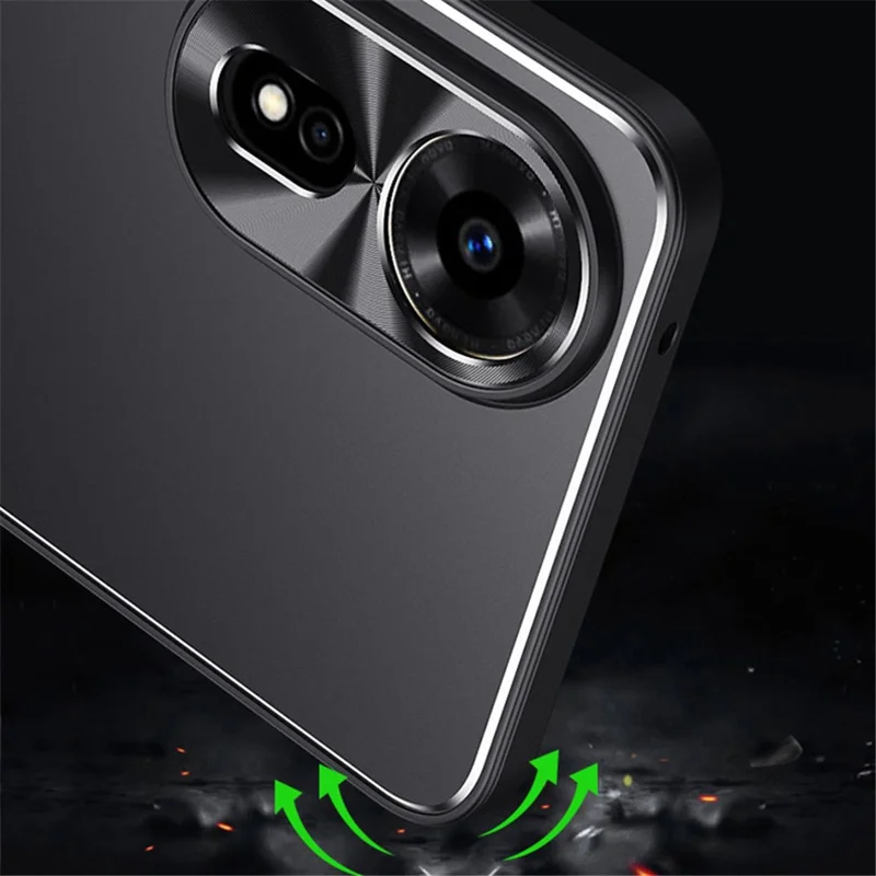 For Hi nova 12 SE Case Stylish Aluminium Alloy+TPU Drop-proof Phone Cover - Red