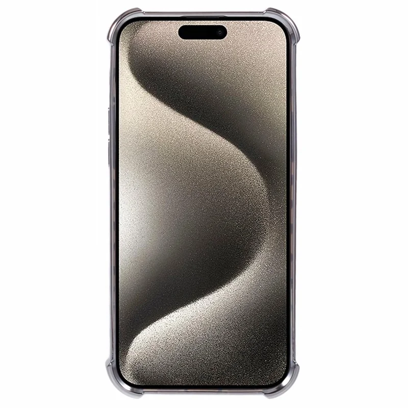 For iPhone 13 Case Electroplating Heart Pattern Edge TPU Clear Phone Cover - Grey