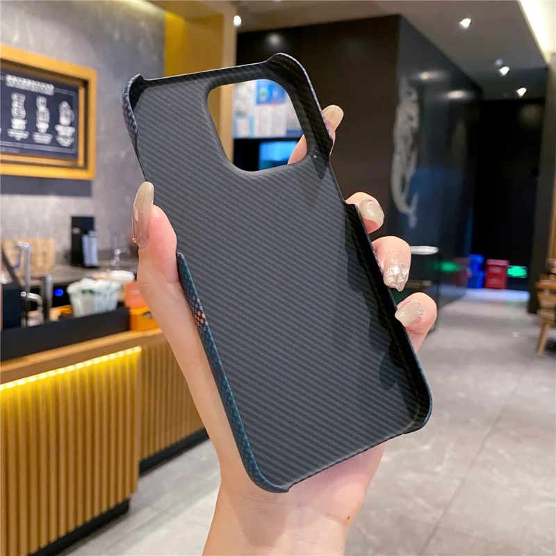 For iPhone 14 Pro Case Water Transfer Printing Anti-Scratch PC Phone Cover - Aurora Pattern