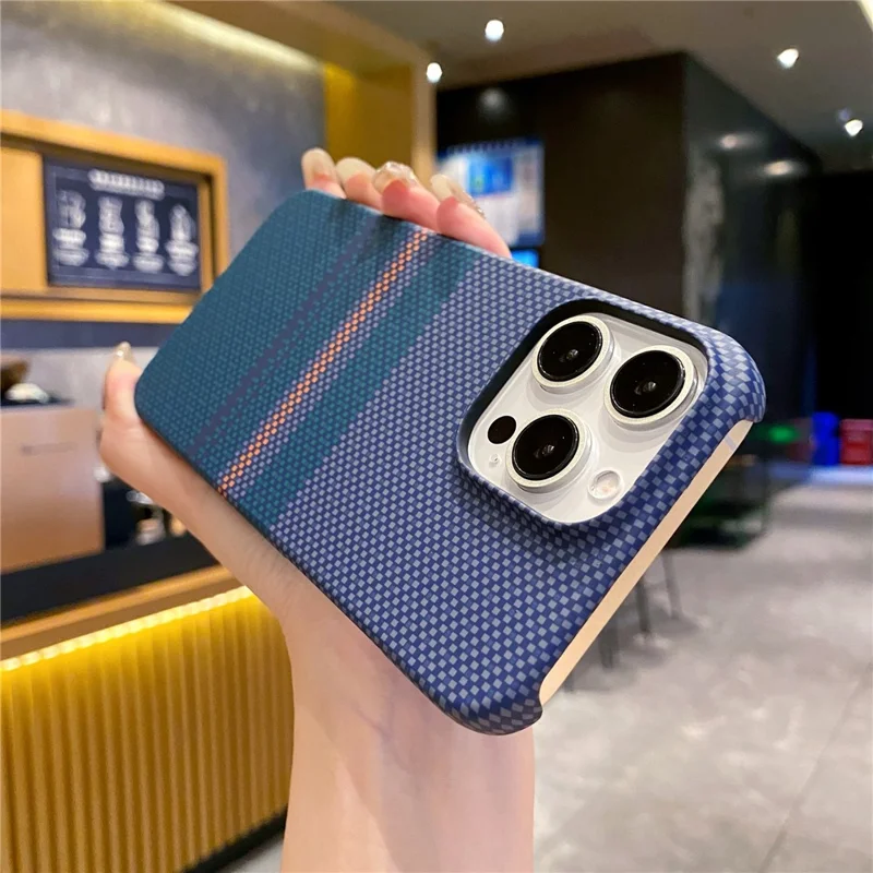 For iPhone 14 Pro Case Water Transfer Printing Anti-Scratch PC Phone Cover - Aurora Pattern