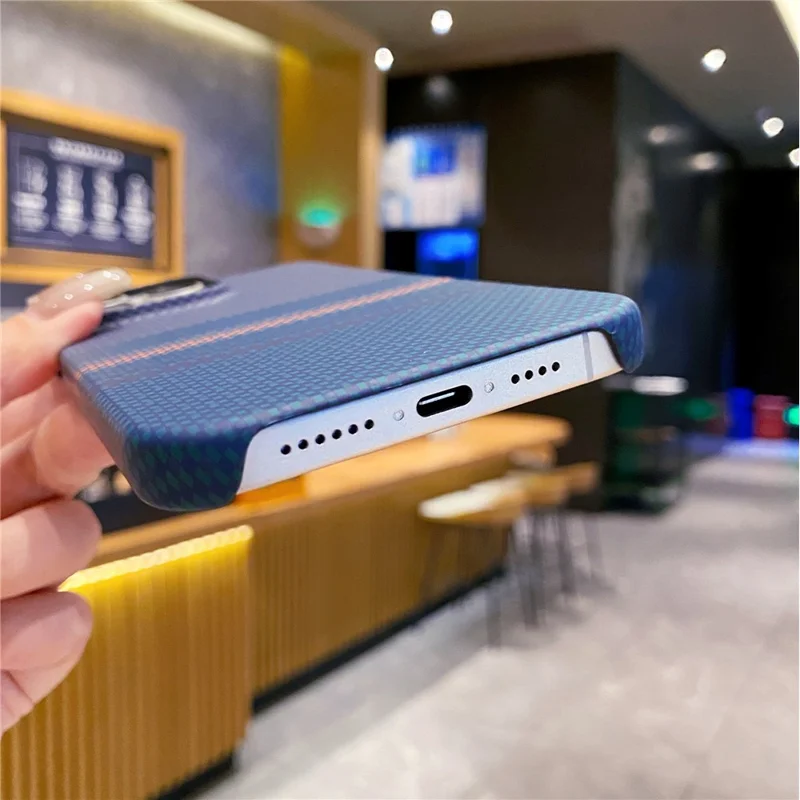 For iPhone 14 Pro Case Water Transfer Printing Anti-Scratch PC Phone Cover - Aurora Pattern