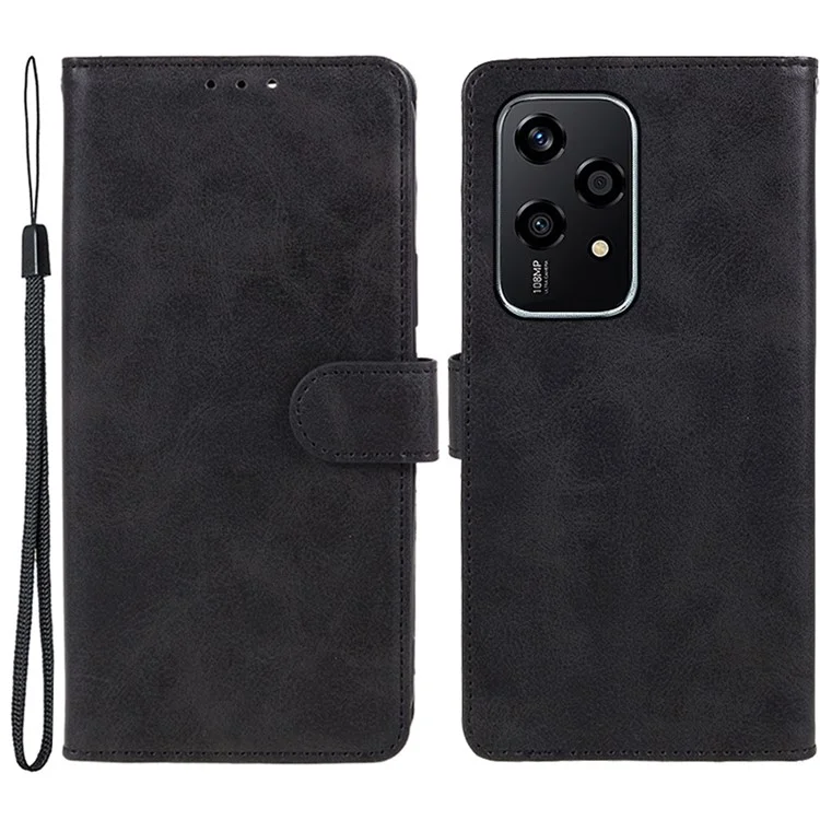 Pour l'honneur 200 Lite Case Leather Wallet Housse de téléphone avec fermeture magnétique - Noir